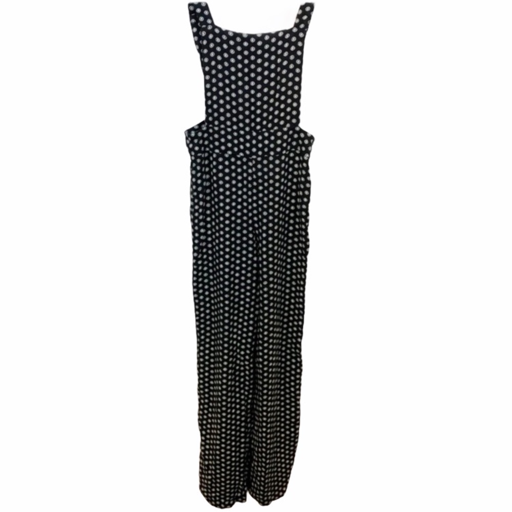 Sky & Sparrow XS Black Daisy Print Pants One Piece Romper Pants Jumpsuit‎